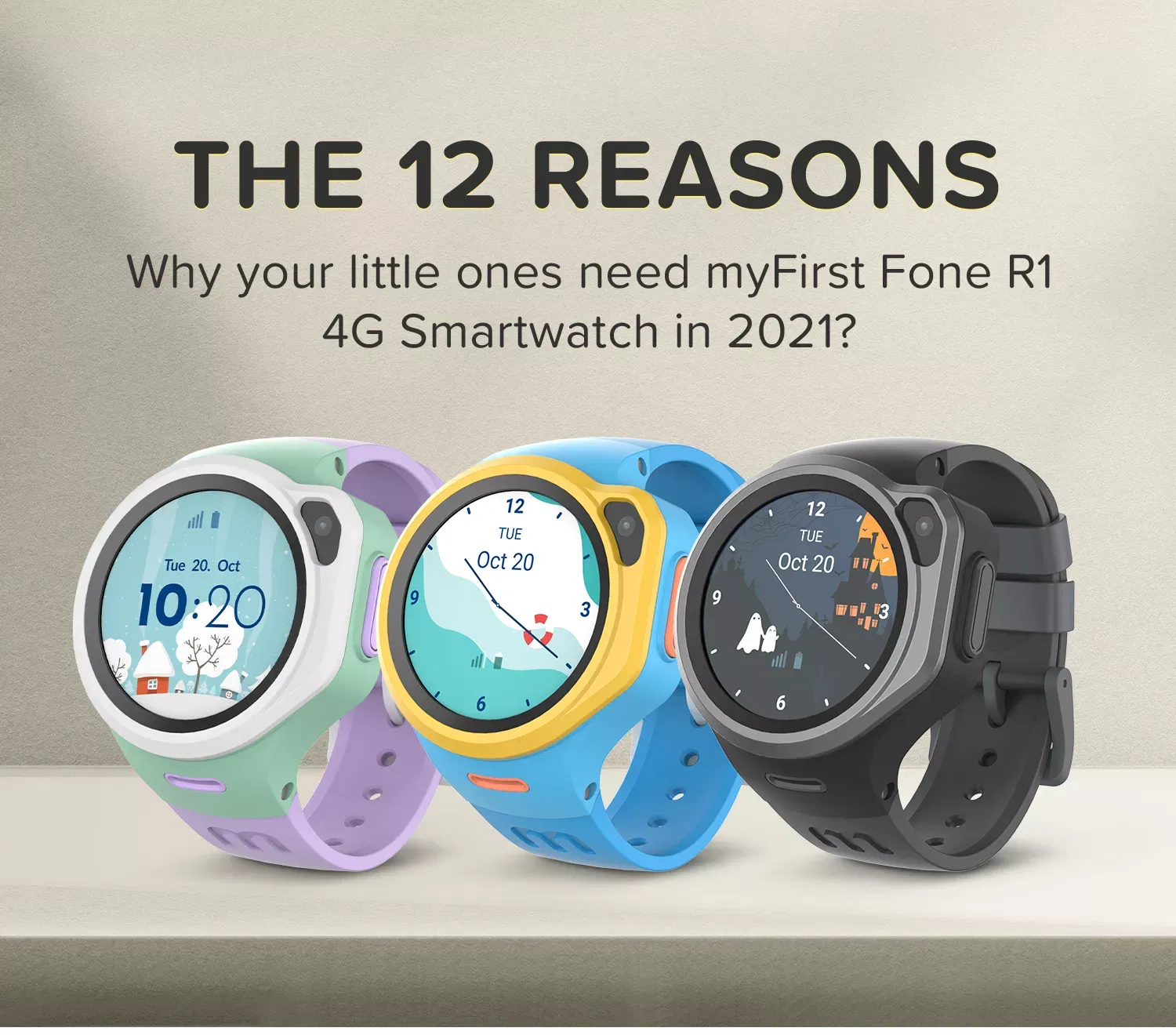 Oaxis MyFirst Fone R1 4G Music Kids Smart Watch Phone with GPS Tracker & Video Call Smart Watch for Kids Compatible with Wireless Headphones