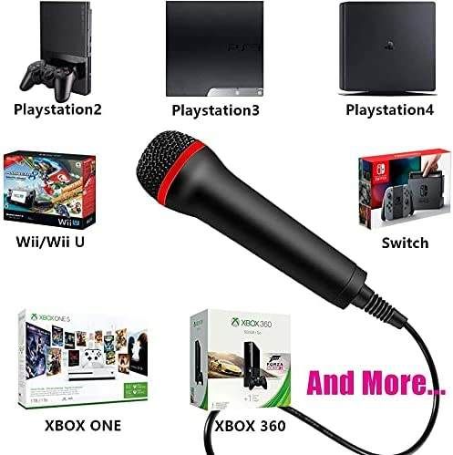 Universal USB Karaoke Microphone for Nintendo Switch-PS3, PS4, PS2, Xbox 360, Xbox One, PC Guitar Hero/Rock Band/Mac