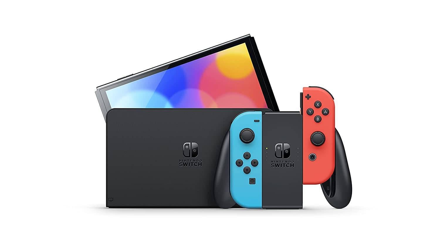Nintendo Switch OLED Neon Blue Red