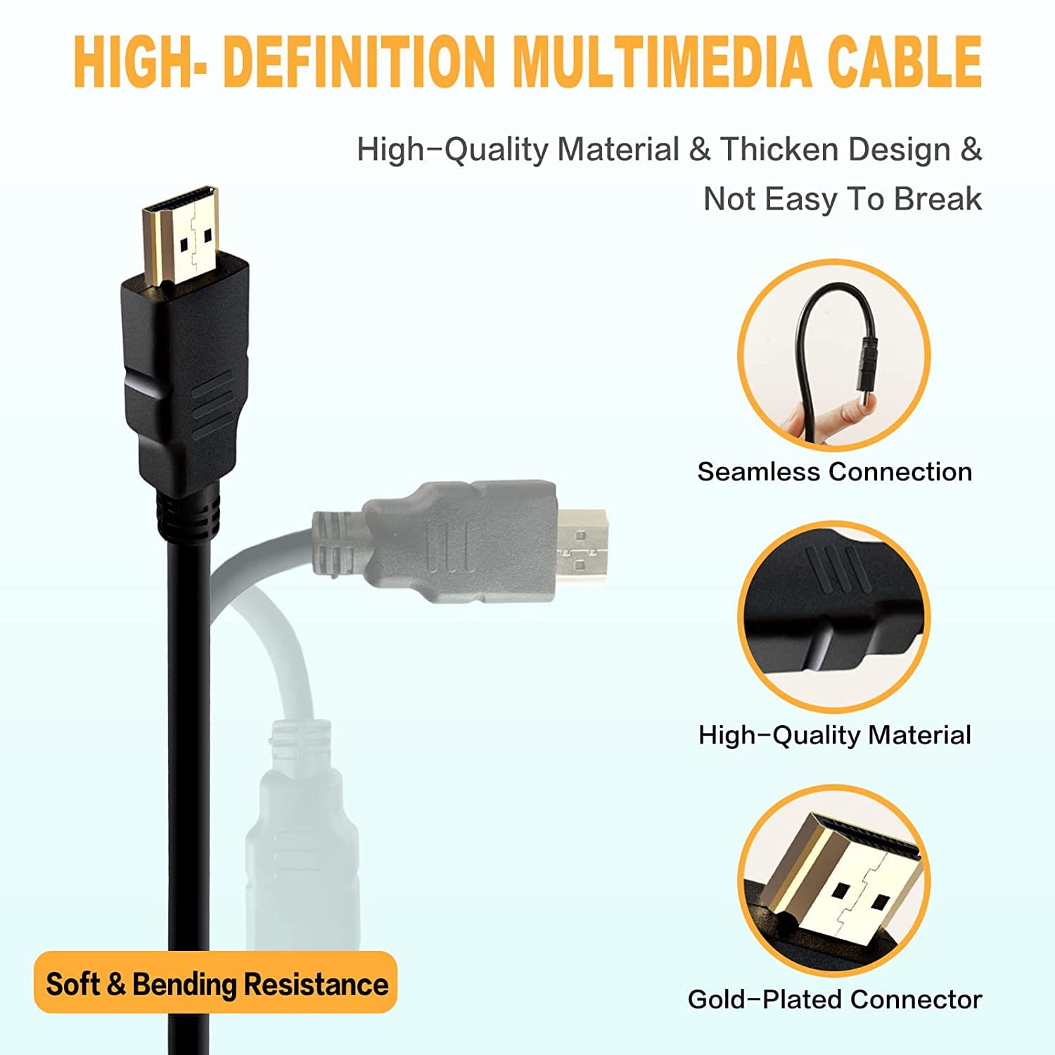 Nintendo Switch HDMI Cable - 1080P@60Hz Ultra High Speed HDMI to HDMI Cable, Ultra HD HDMI Cord Supports eARC Dynamic HDR, Compatible with TV Box, Laptops, PS5, PS4, Nintendo Switch