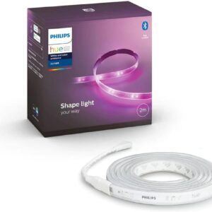 Philips Hue White and Color Ambiance LightStrip Plus Base Kit, 2m, White