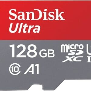 SanDisk 128GB Ultra microSDXC UHS-I Memory Card with Adapter - 120MB/s, C10, U1, Full HD, A1, Micro SD Card - SDSQUA4-128G-GN6MA