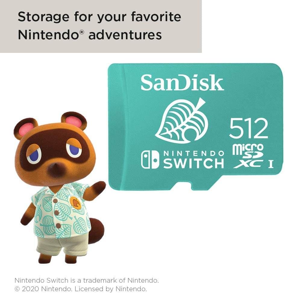 Sandisk microSD 512 GB for Nintendo Switch