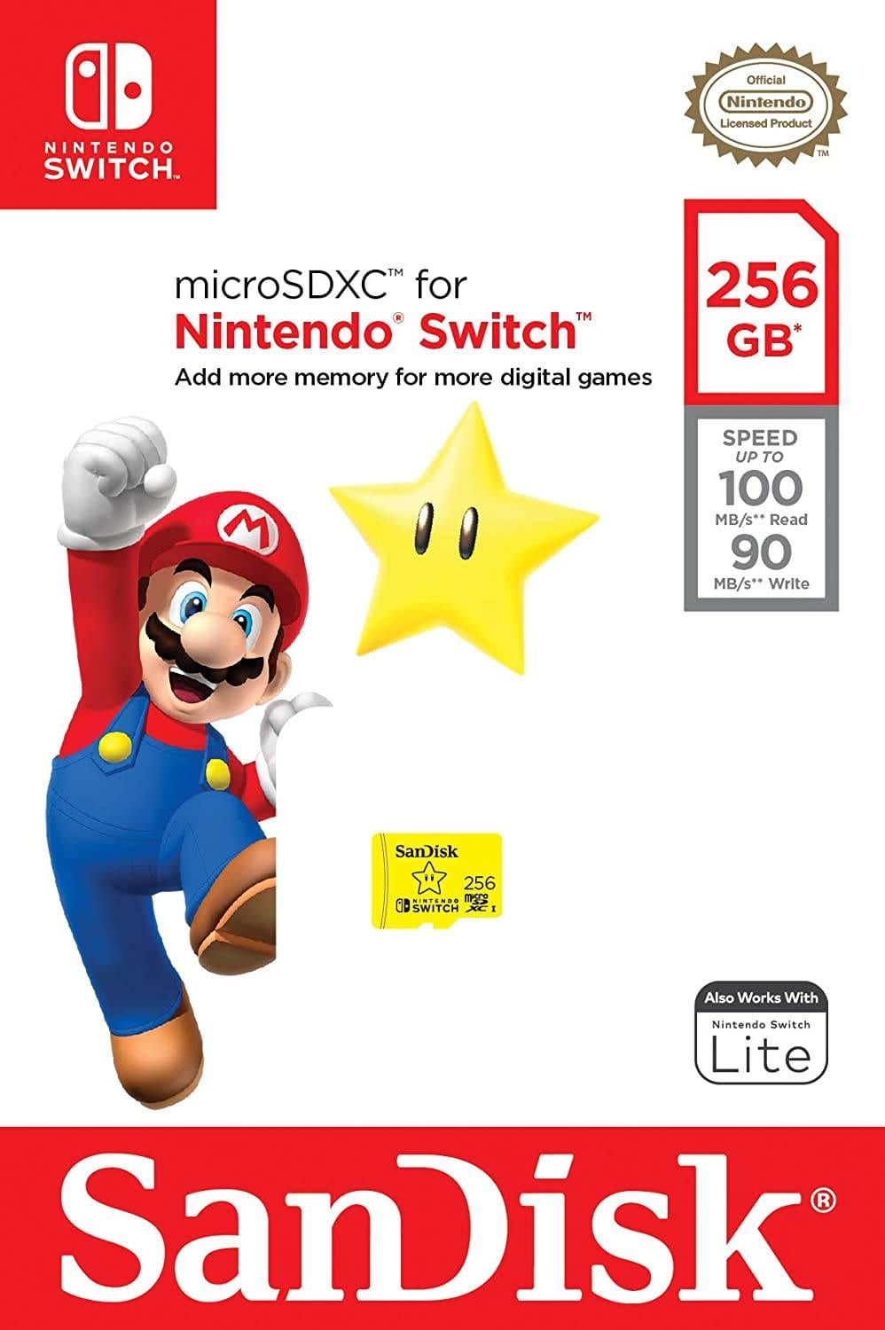 Sandisk microSD 256 GB for Nintendo Switch