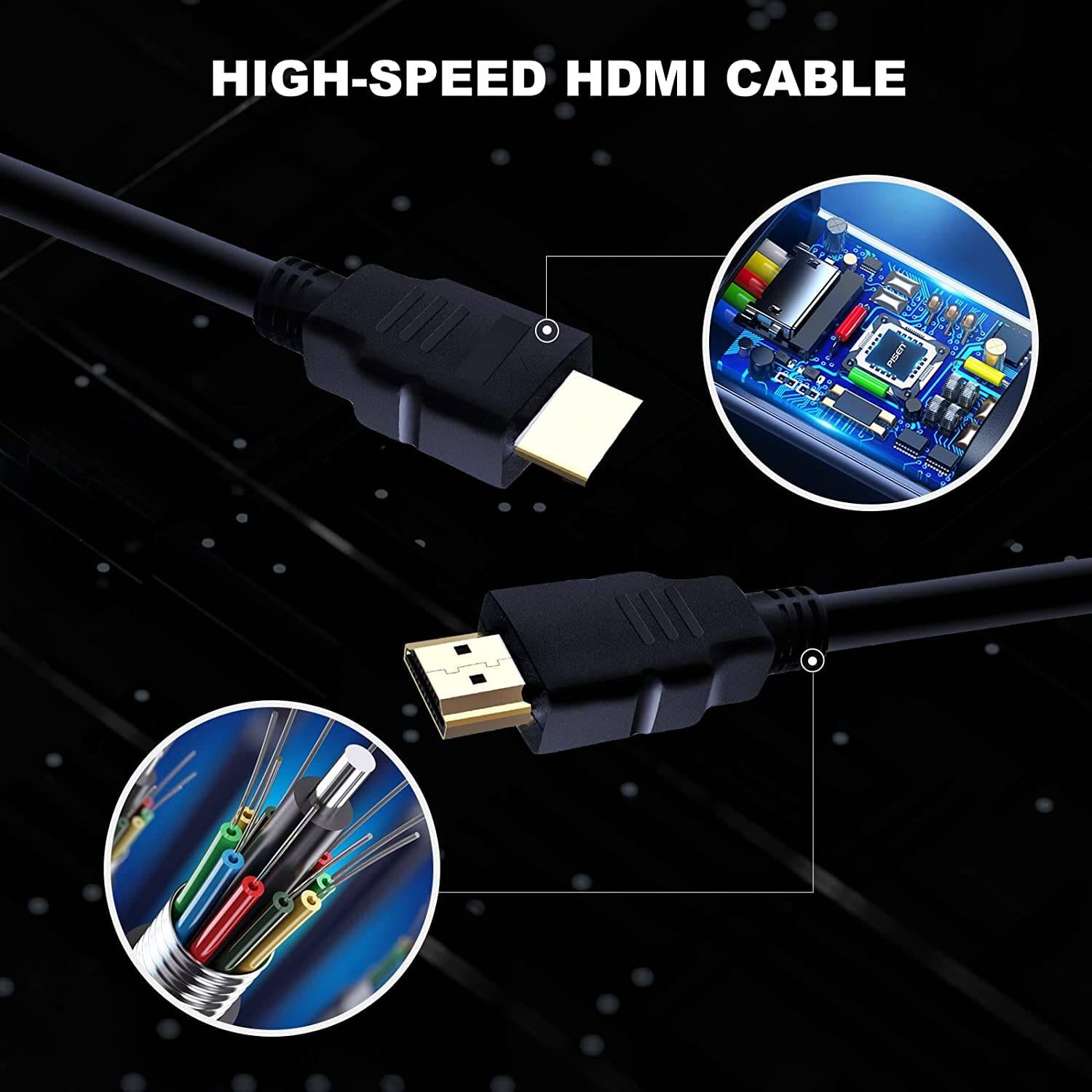 Nintendo Switch HDMI Cable - 1080P@60Hz Ultra High Speed HDMI to HDMI Cable, Ultra HD HDMI Cord Supports eARC Dynamic HDR, Compatible with TV Box, Laptops, PS5, PS4, Nintendo Switch