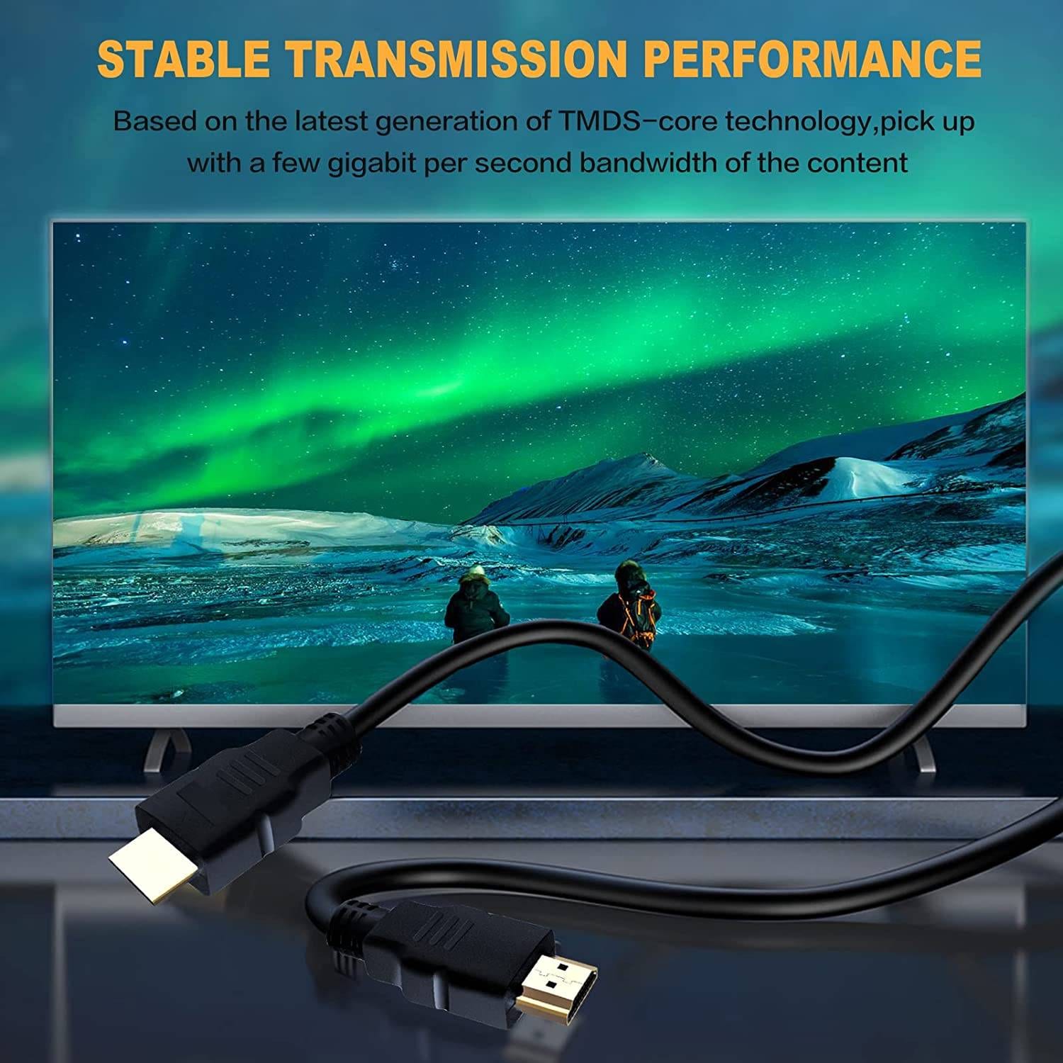 Nintendo Switch HDMI Cable - 1080P@60Hz Ultra High Speed HDMI to HDMI Cable, Ultra HD HDMI Cord Supports eARC Dynamic HDR, Compatible with TV Box, Laptops, PS5, PS4, Nintendo Switch