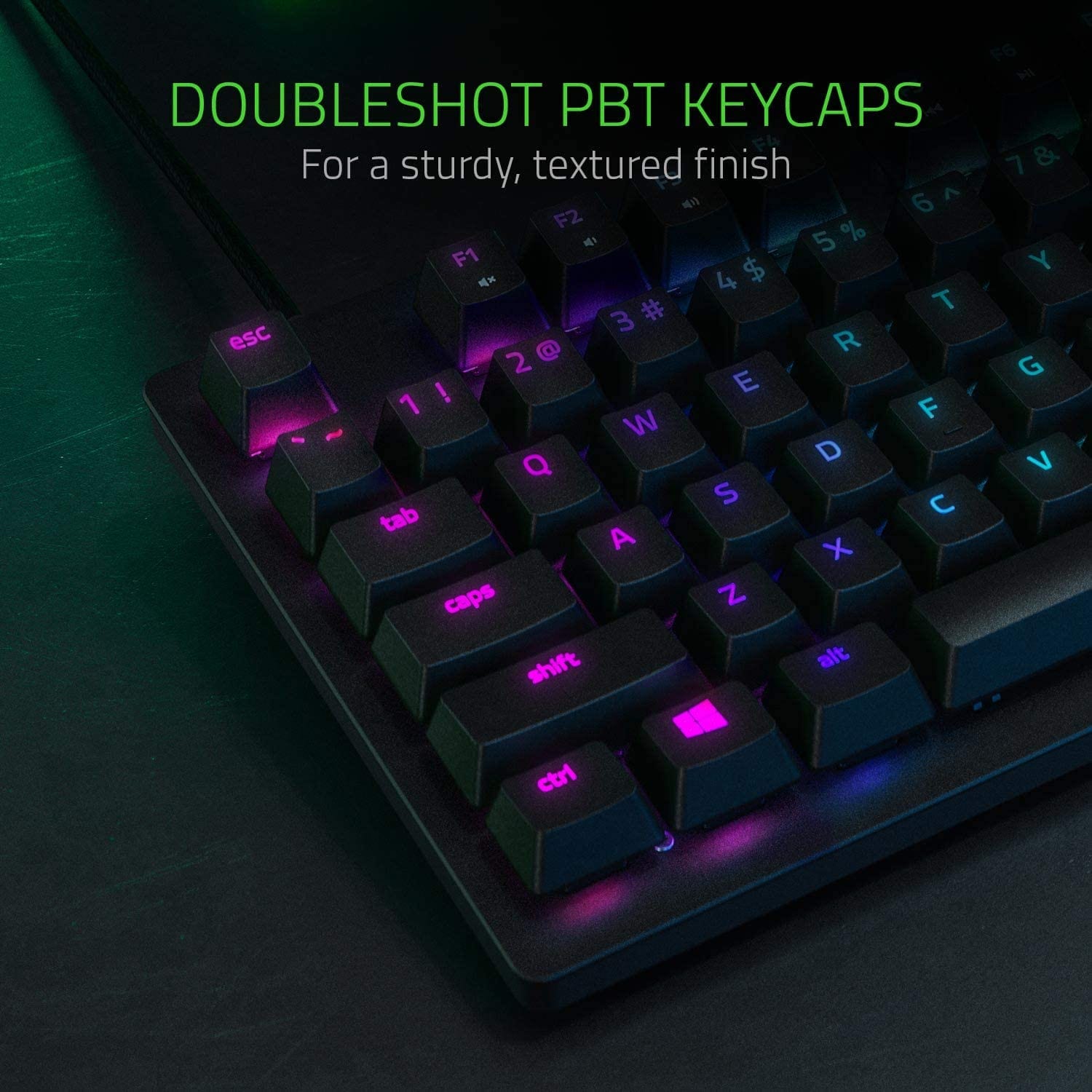Razer Huntsman Tournament Edition TKL Tenkeyless Gaming Keyboard: Fast Keyboard Switches - Linear Optical Switches - Chroma RGB Lighting - PBT Keycaps - Onboard Memory - Classic Black