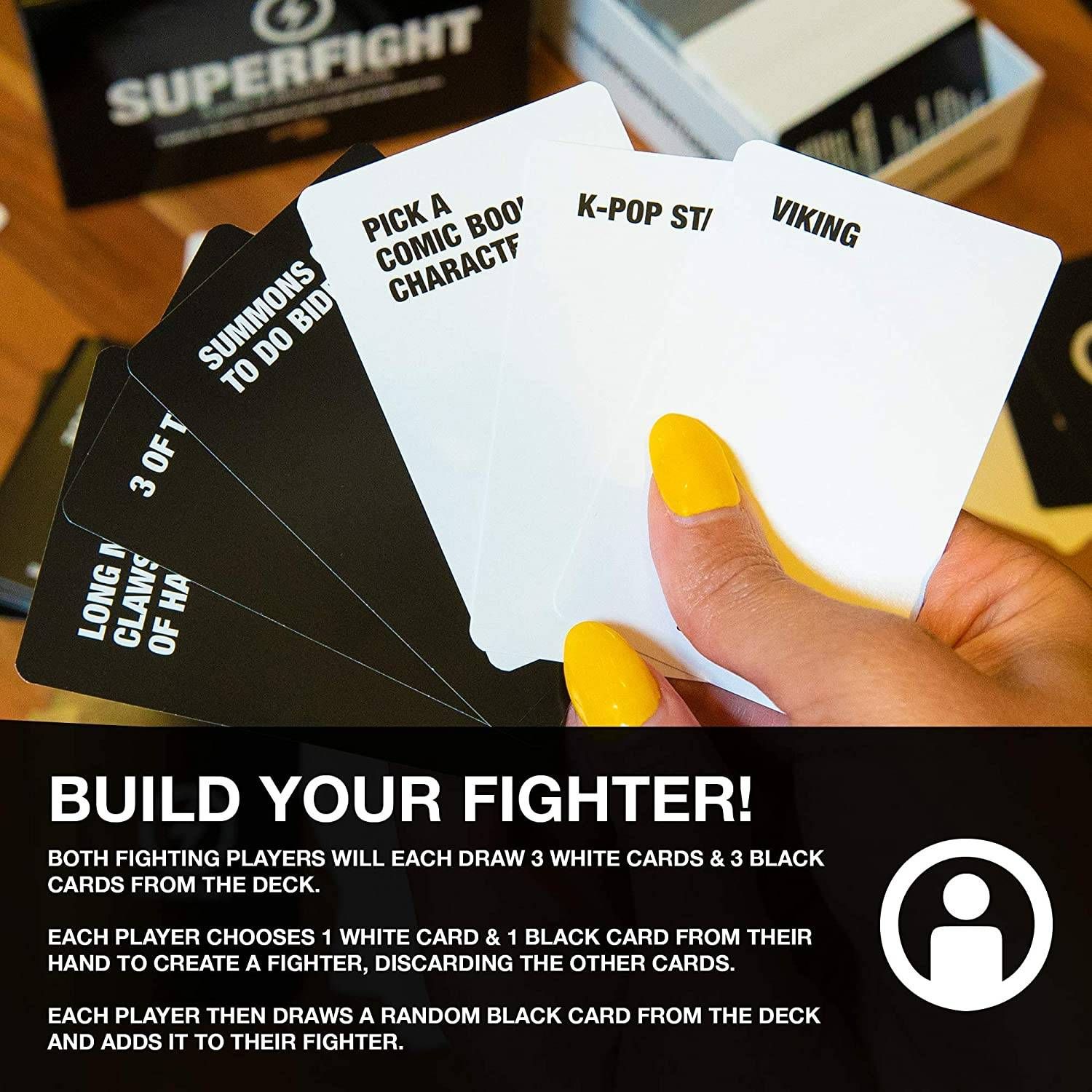 Superfight a Card Game of Absurd Arguments | Fun Family Friendly, Party Game of Super Powers and Super Problems, Enjoyed by Kids, Teens, and Adults, 500-card Deck, 3 or More Players, Ages 8+