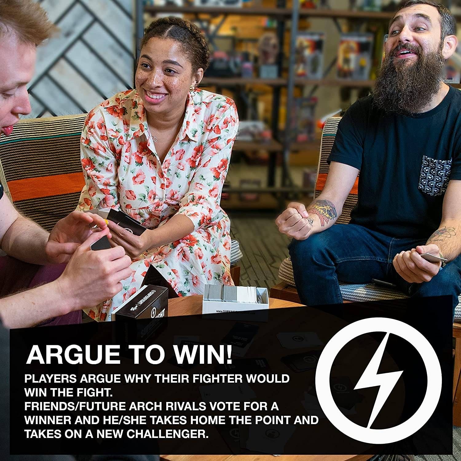 Superfight a Card Game of Absurd Arguments | Fun Family Friendly, Party Game of Super Powers and Super Problems, Enjoyed by Kids, Teens, and Adults, 500-card Deck, 3 or More Players, Ages 8+