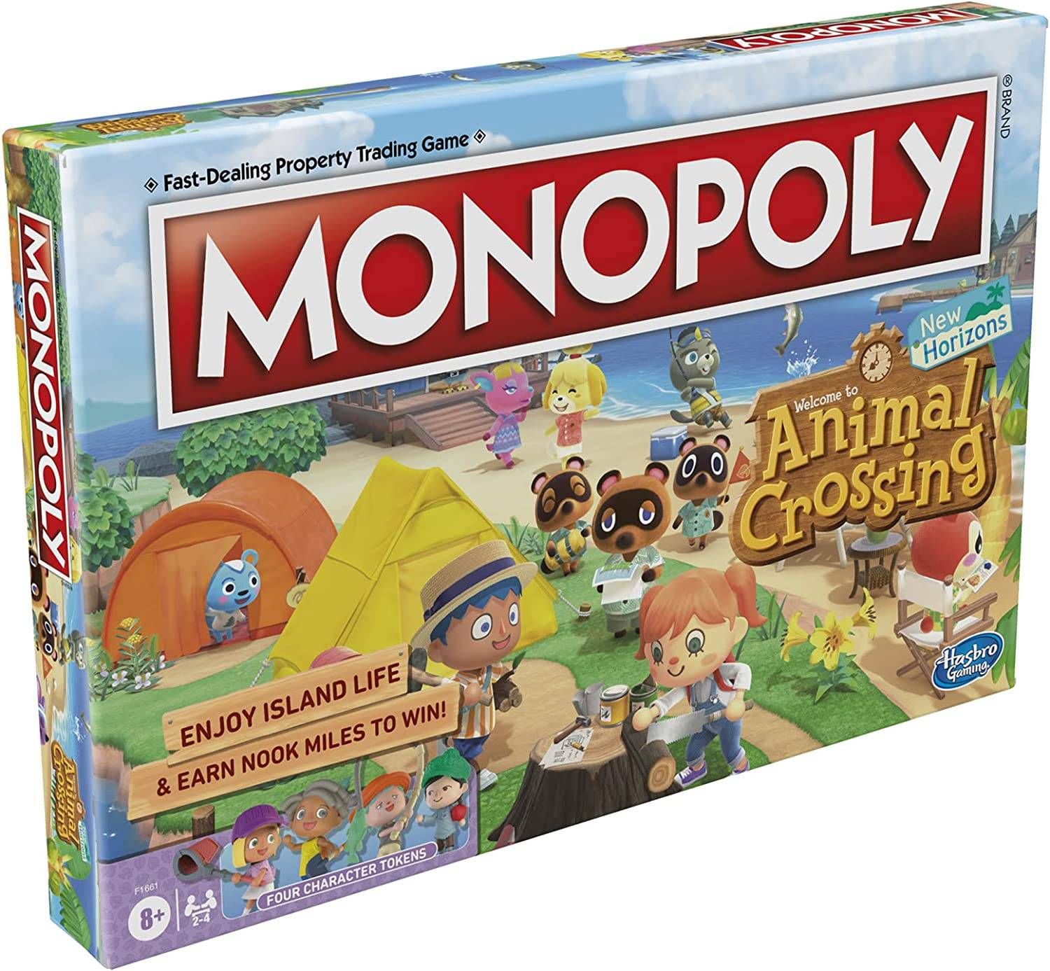 MONOPOLY Animal Crossing New Horizons Edition Board Game for Kids Ages 8 and Up, Fun Game to Play for 2-4 Players