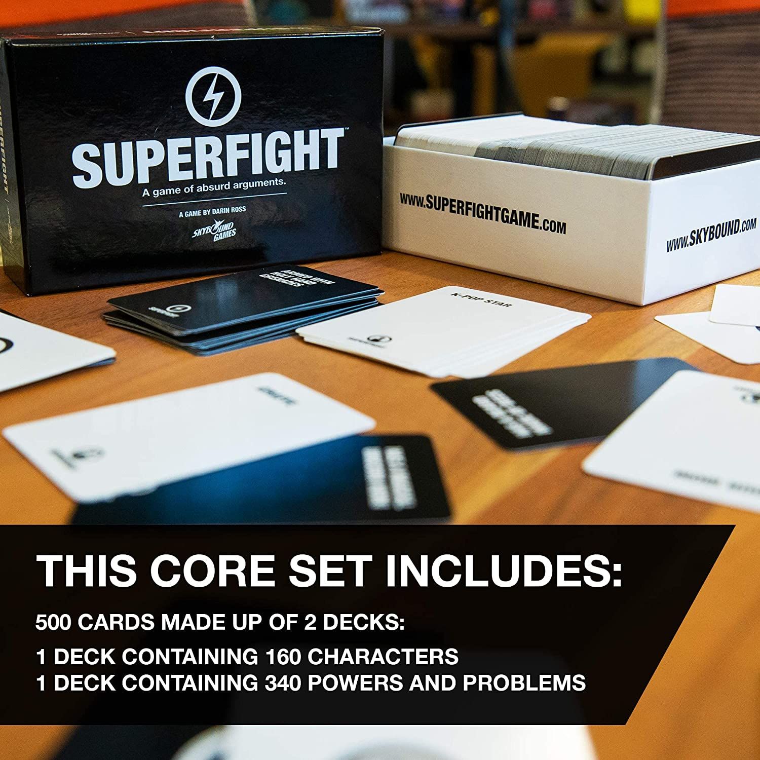 Superfight a Card Game of Absurd Arguments | Fun Family Friendly, Party Game of Super Powers and Super Problems, Enjoyed by Kids, Teens, and Adults, 500-card Deck, 3 or More Players, Ages 8+