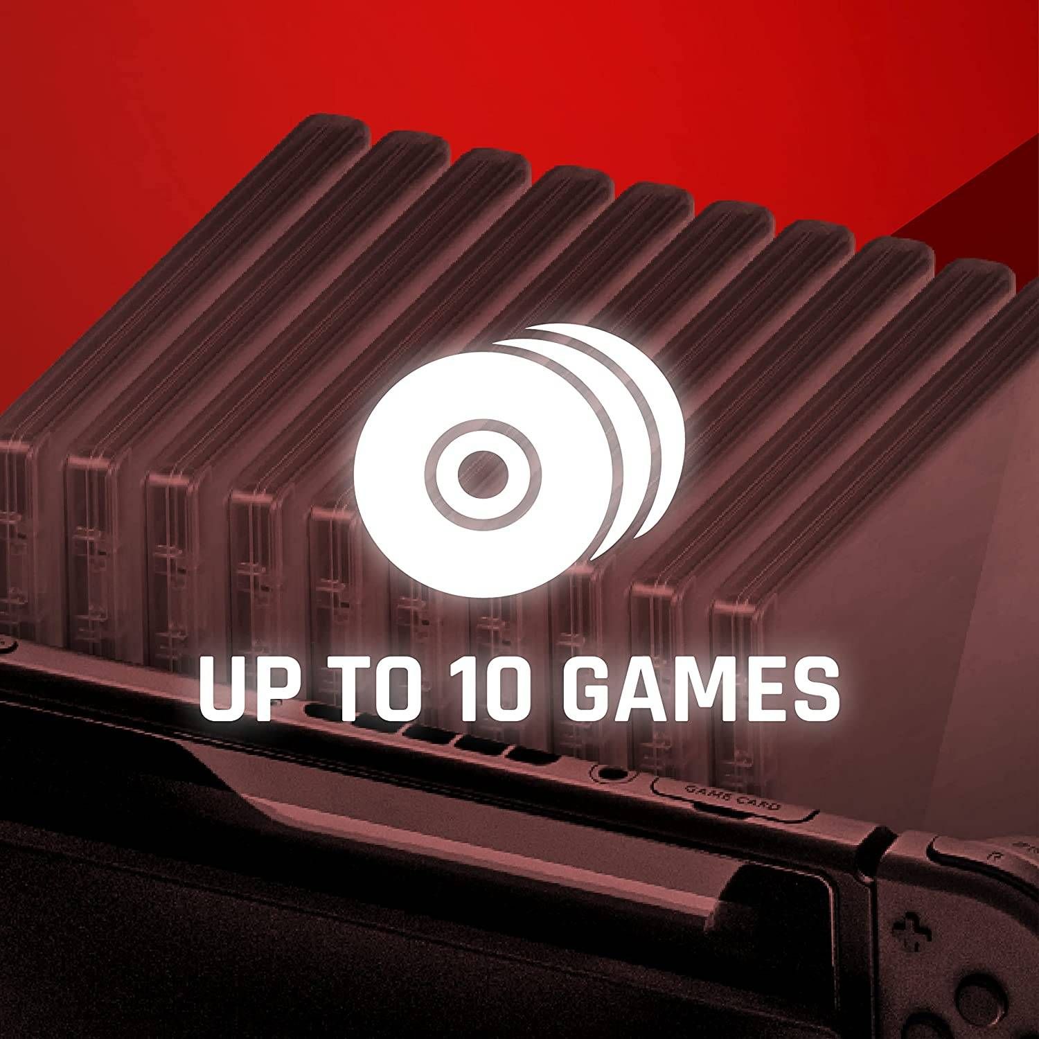 snakebyte DUAL CHARGE BASE S - Nintendo Switch charging station incl. Type-C cable, all-in-one organiser (10 games), charging function for 1 Pro Controller and 2 Joy-Cons, docking station, LED display