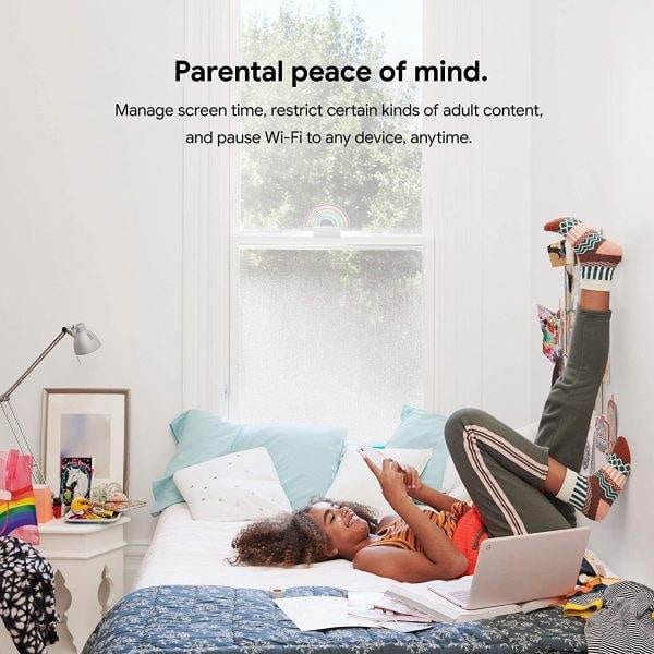 Google Nest Wifi -  AC2200 - Mesh WiFi System -  Wifi Router - 2200 Sq Ft Coverage - 1 pack