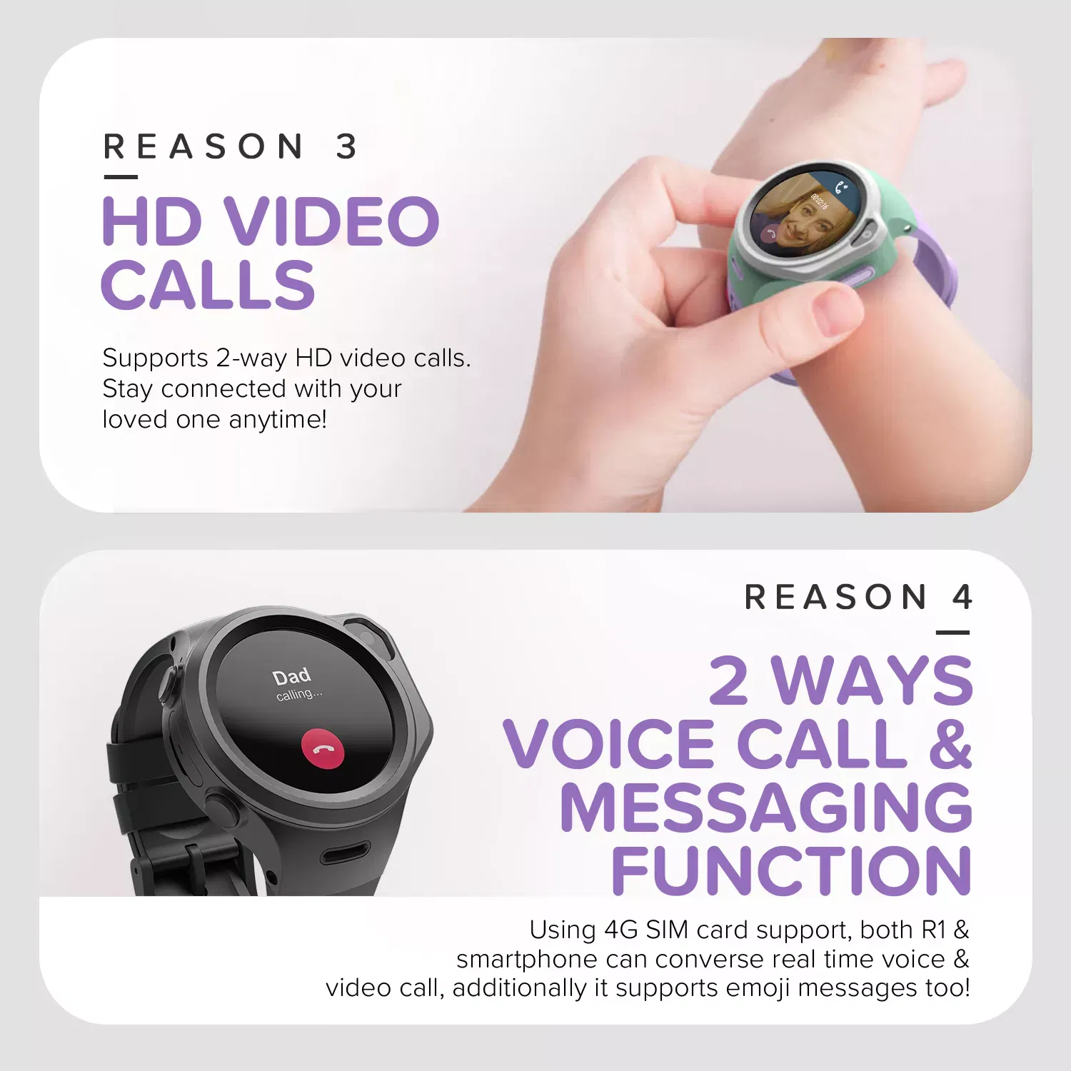 Oaxis MyFirst Fone R1 4G Music Kids Smart Watch Phone with GPS Tracker & Video Call Smart Watch for Kids Compatible with Wireless Headphones