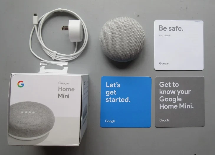 Google Nest Home Mini - 1st Gen - Smart Home Speaker / Google Voice Assistant / Stereo Pairing/ Control Smart Home