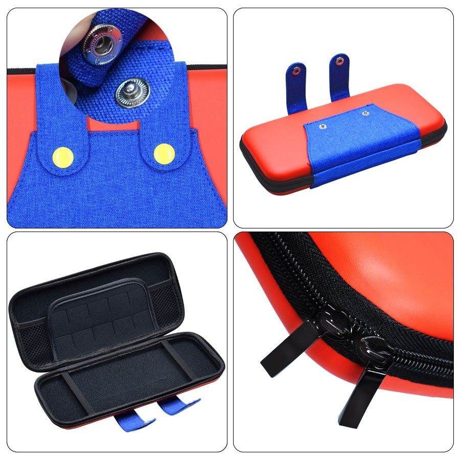 Nintendo Switch Mario Design Carrying Case Compatible with Switch OLED and Switch Gen1/Gen 2 Consoles, Switch Portable Travel pouch, Protective Hard Shell Switch Carry Case for Girls & Boys