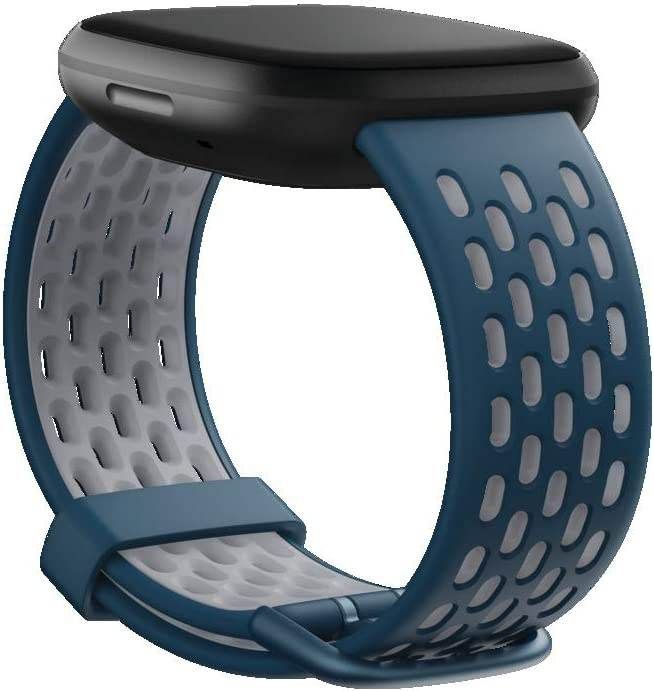 Fitbit Versa 3&4/ Sense & Sense 2, Sapphire/Fog Grey Sport Band