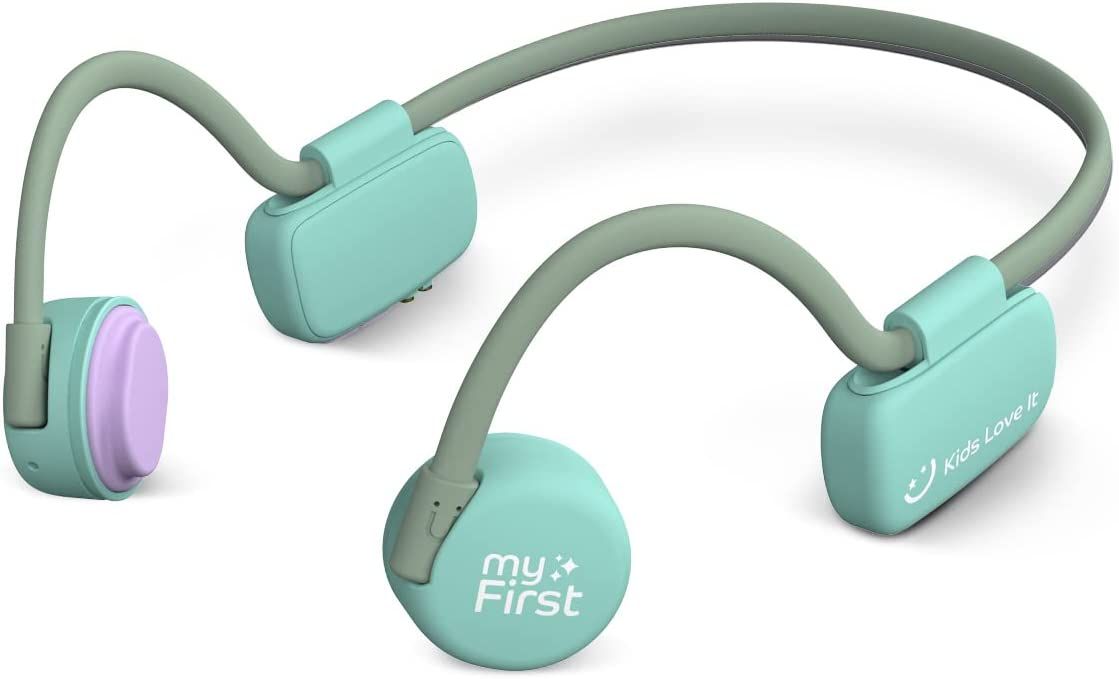 myFirst Bone Conduction Headphone Wireless - Open Ear Design Official Headphones with Bluetooth Wireless IPX6 Flexible Waterproof for Kids/Adults