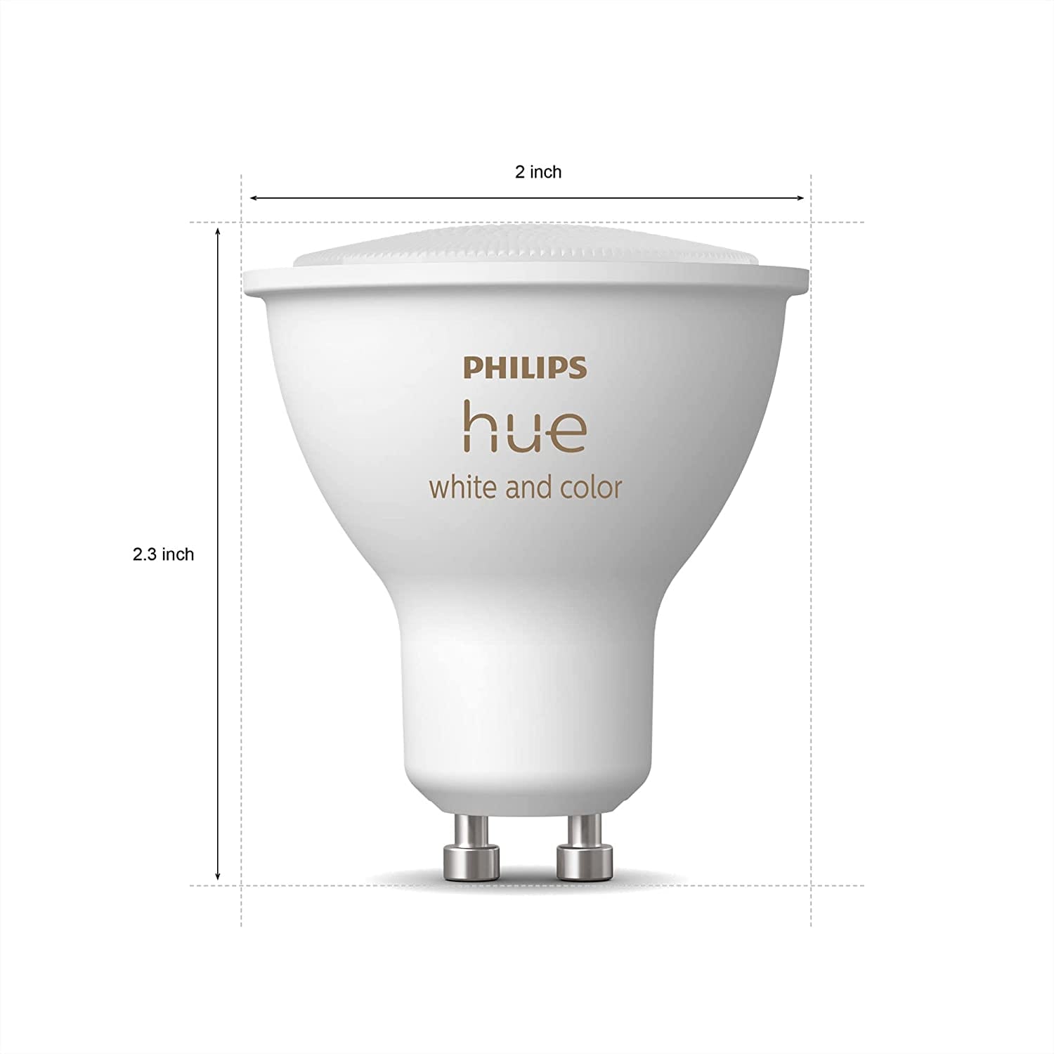 Philips Hue White & Color Ambiance LED Smart GU10 Bulb, Bluetooth & Zigbee Compatible (Hue Hub Optional), Voice Activated with Alexa, 1 Bulb