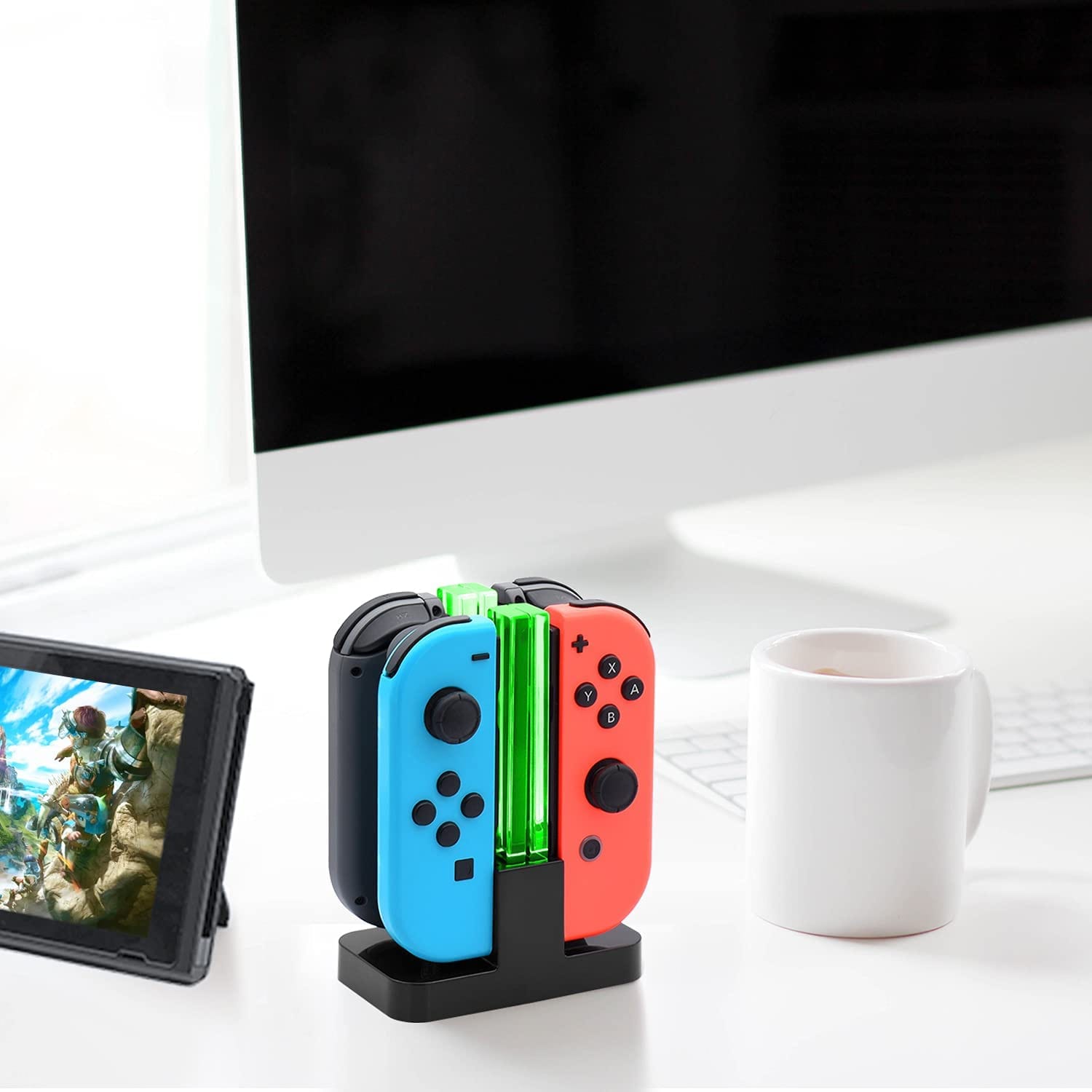 Charging Dock Replacement for Switch & Charger for Switch OLED Joy Con, Charging Station for Switch with a USB Type-C Charging Cord
