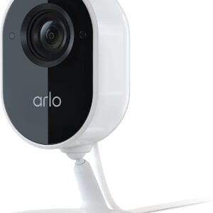 Arlo Essential Indoor Camera - 1080p Video with Privacy Shield, Plug-in, Night Vision, 2-Way Audio, Siren, Direct to WiFi No Hub Needed, Wireless Security