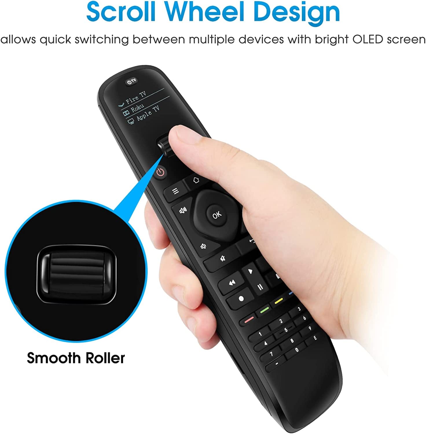 SofaBaton U1 Universal Remote with Smartphone APP, Smart Universal Remote Control for Bluetooth & IR Devices, Compatible with Smart TVs/DVD/STB/Projector All in One