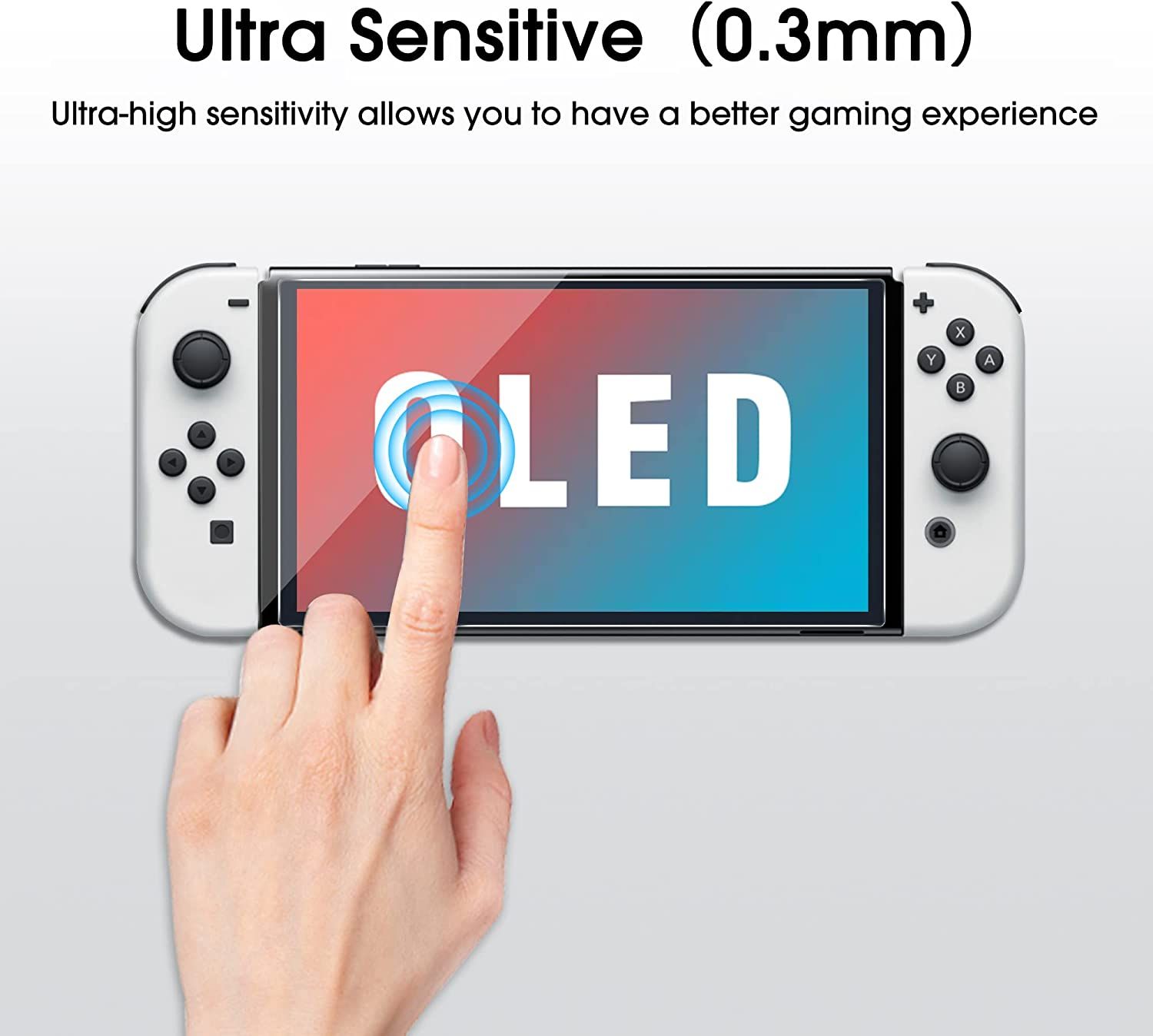 Nintendo Switch Tempered Glass Switch OLED/Lite/Gen 1/Gen2, Transparent HD Clear Anti-Scratch Screen Protector