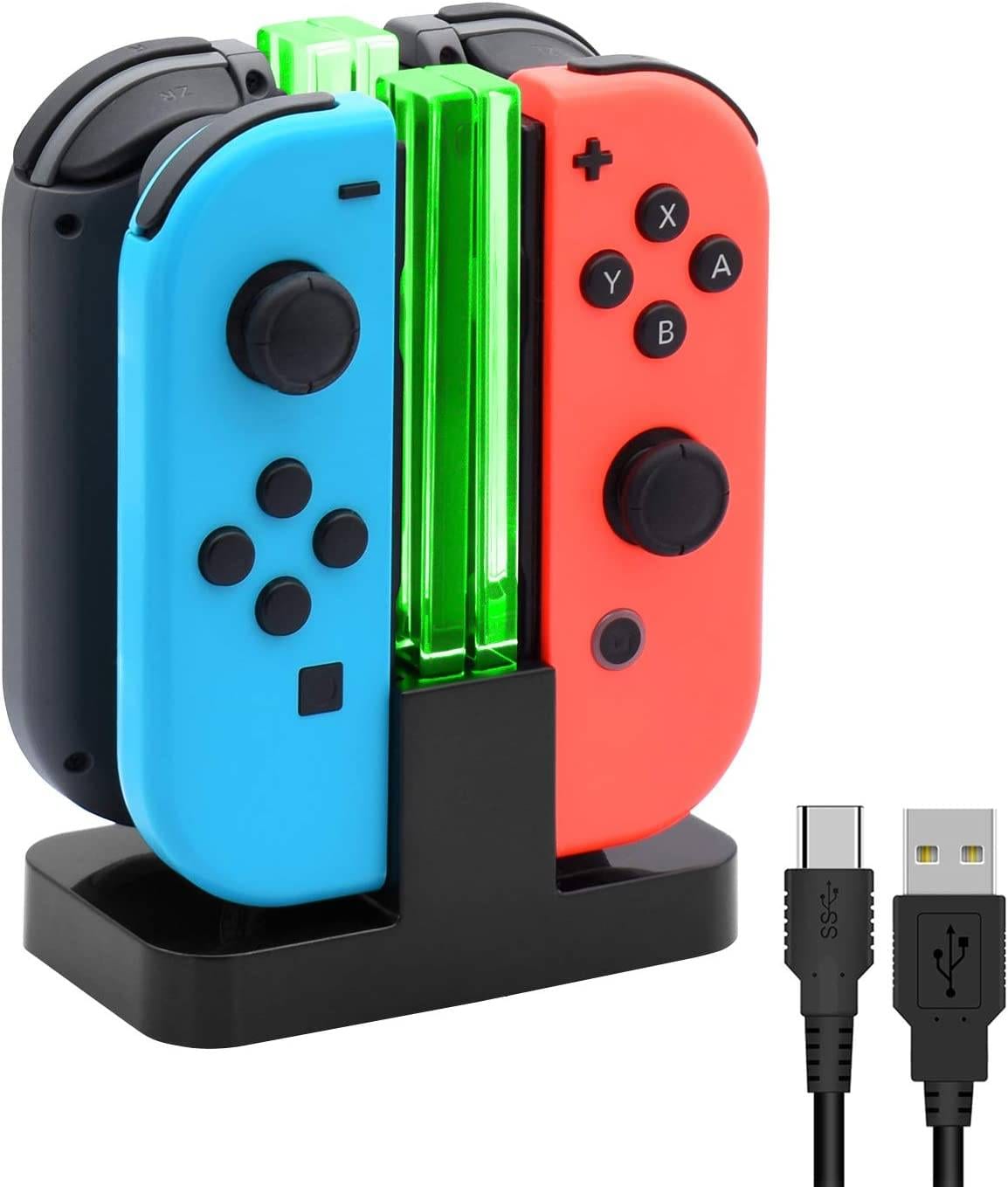 Charging Dock Replacement for Switch & Charger for Switch OLED Joy Con, Charging Station for Switch with a USB Type-C Charging Cord