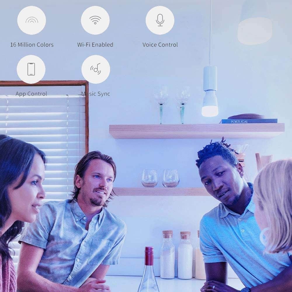 Yeelight Smart LED Bulb 1s Colorful 800 Lumens (Model:YLDP13YL) 8,5W - E27 Lemon Smart Lamp for Mijia Smart Home Automation - Works with Apple HomeKit, Google Home Assistant, Amazon Alexa Echo IFTTT