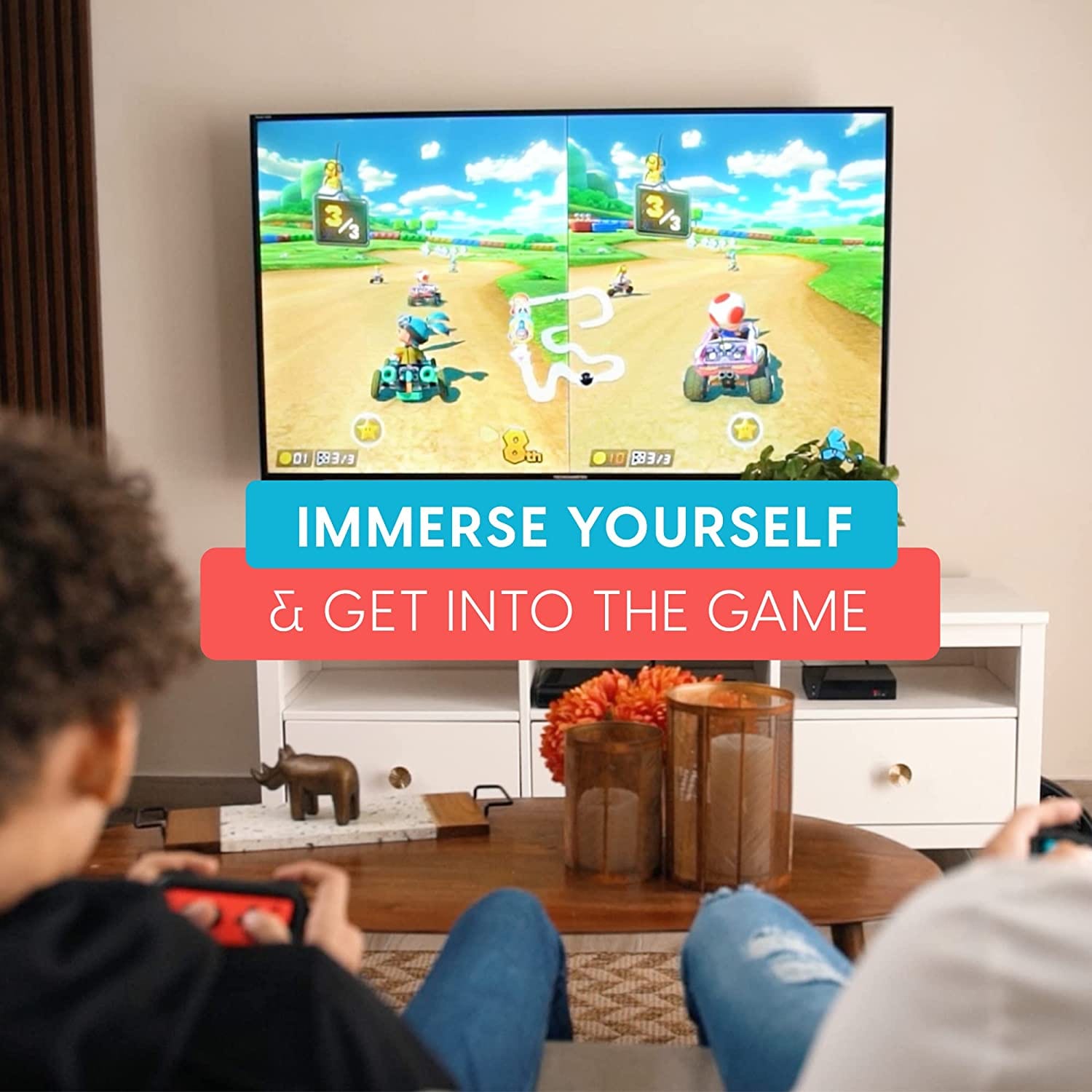 Grips for Nintendo Switch Joycon Controller 2 Pack - Game Accessories Joy-Con Handheld Joystick Remote Control Holder Joy Con Kit - Black