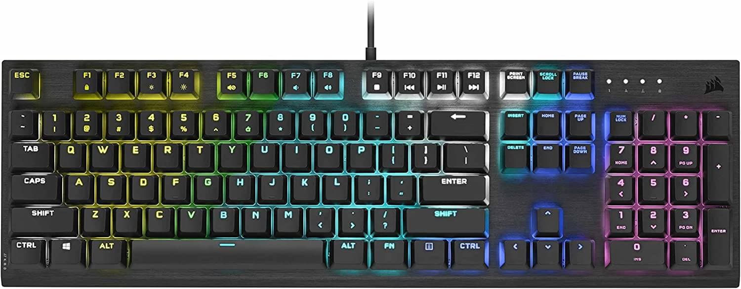 Corsair K60 RGB Pro Mechanical Gaming Keyboard - CHERRY Mechanical Keyswitches - Durable AluminumFrame - Customizable Per-Key RGB Backlighting, Black