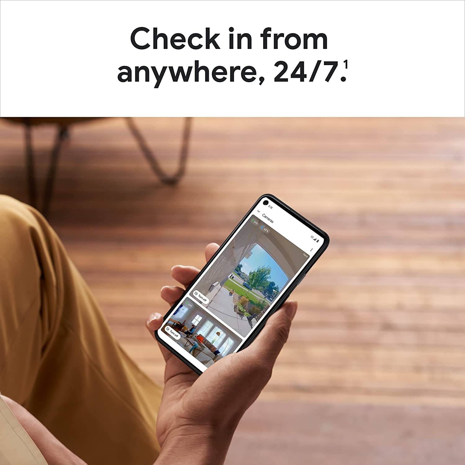 Google Nest Doorbell (Battery) - Wireless Doorbell Camera - Video Doorbell