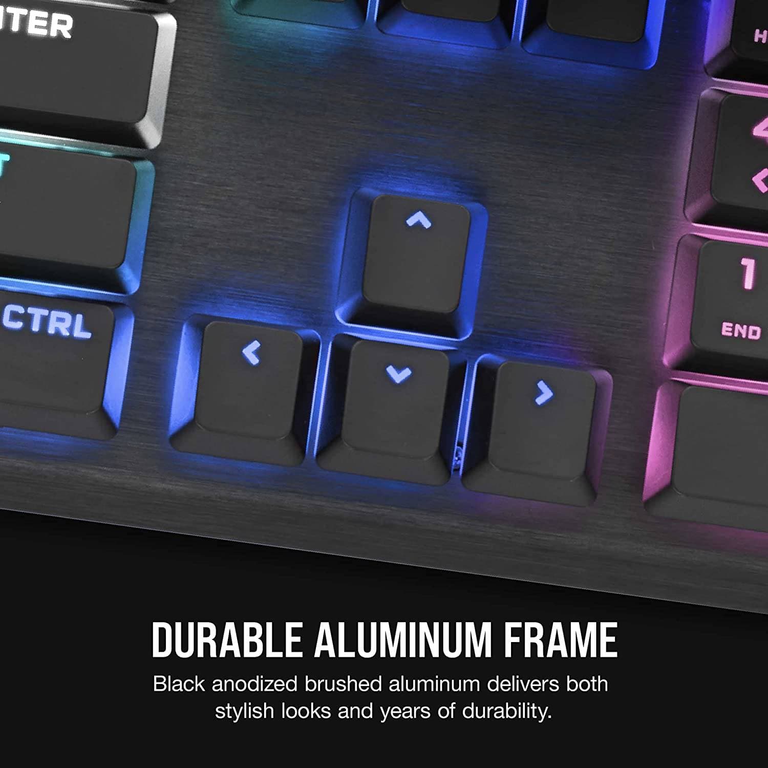Corsair K60 RGB Pro Mechanical Gaming Keyboard - CHERRY Mechanical Keyswitches - Durable AluminumFrame - Customizable Per-Key RGB Backlighting, Black