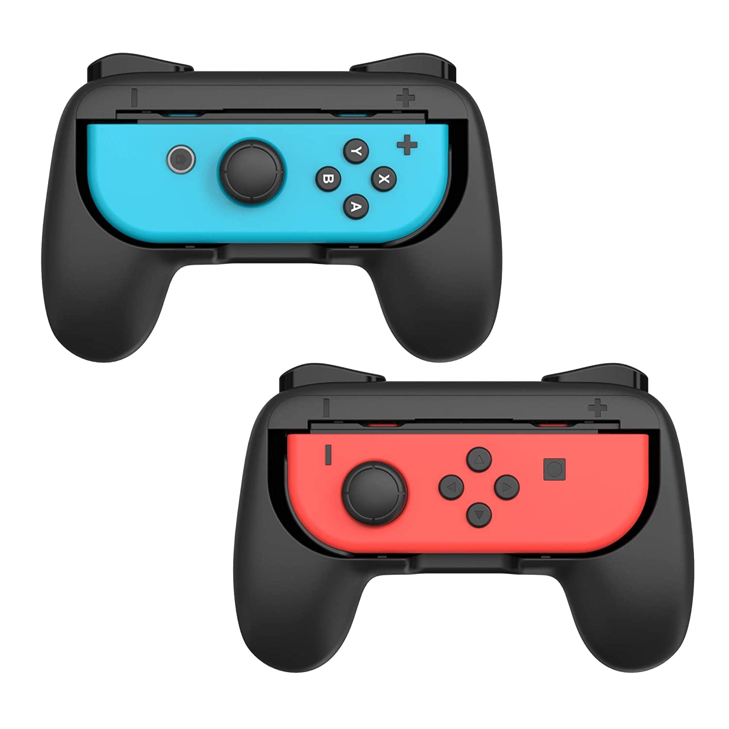 Grips for Nintendo Switch Joycon Controller 2 Pack - Game Accessories Joy-Con Handheld Joystick Remote Control Holder Joy Con Kit - Black