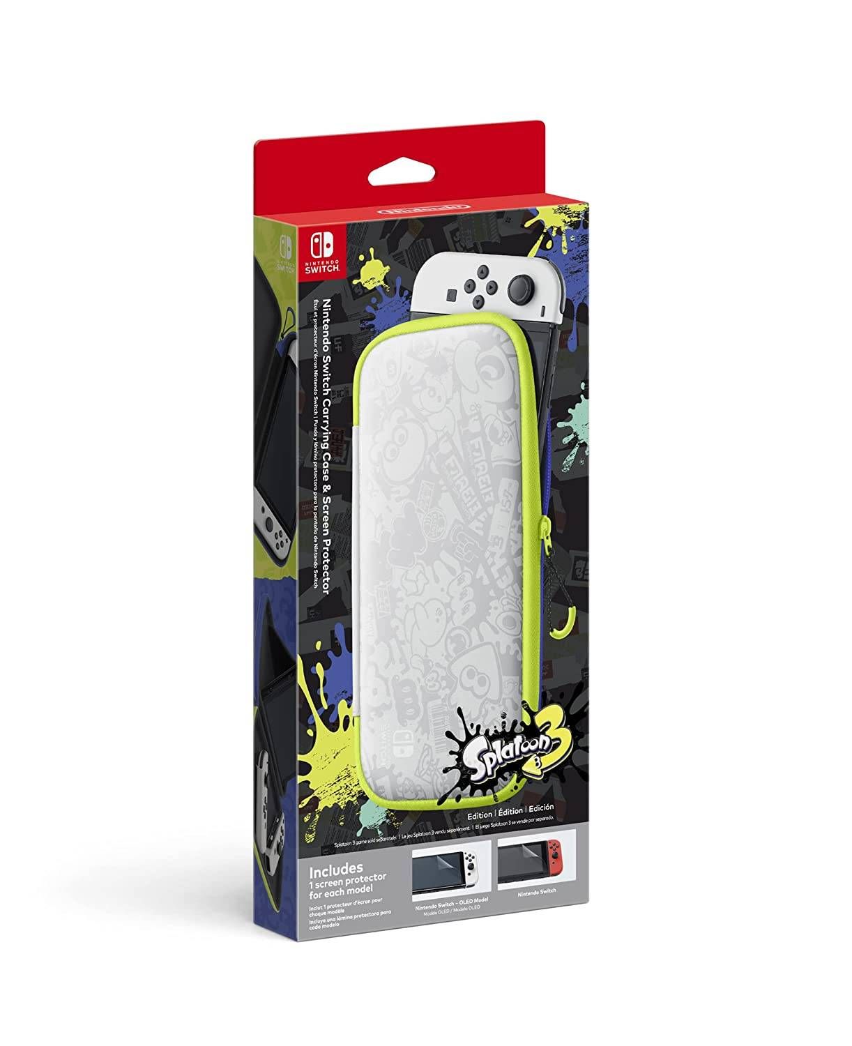 Nintendo Switch OLED Carrying Case & Screen Protector - Splatoon 3 Edition