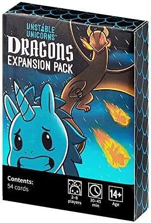 Unstable Unicorns Dragons Expansion Pack - Designed to be Added to Your Card Game