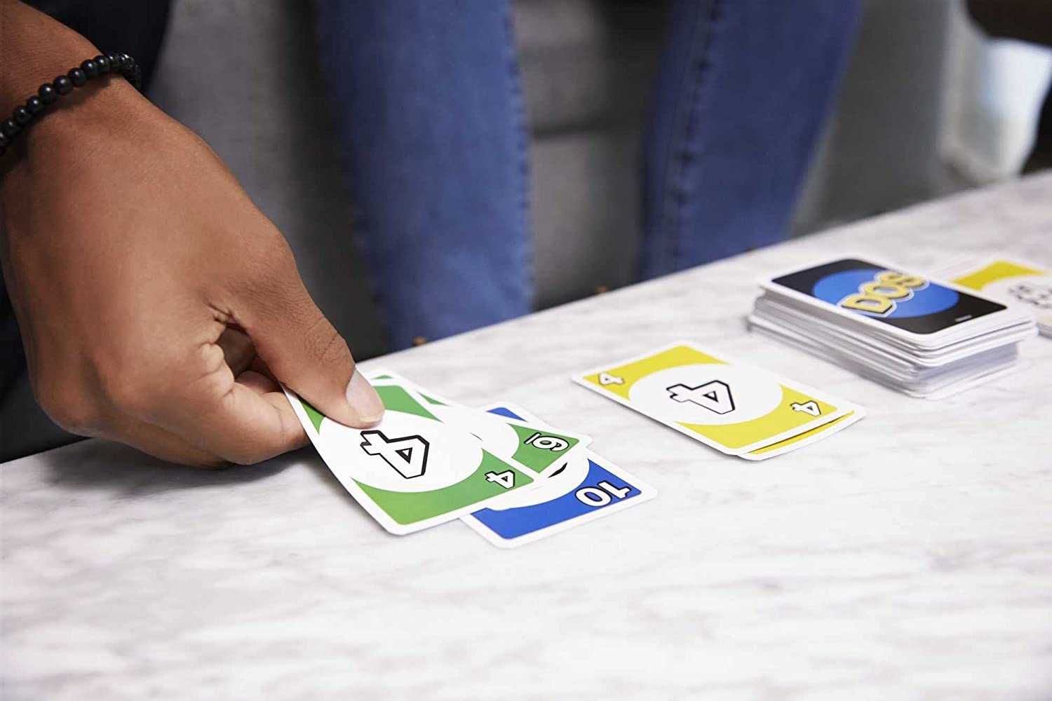 DOS by UNO Card Game, Party, Multiplayer, Great Gifts for Kids and Adults, Family Game for Camping and Travel