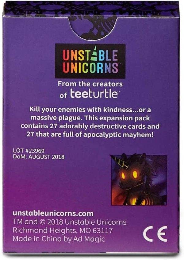 Unstable Unicorns Rainbow Apocalypse Expansion Pack - Designed to be Added to Your Unstable Unicorns Card Game , Black