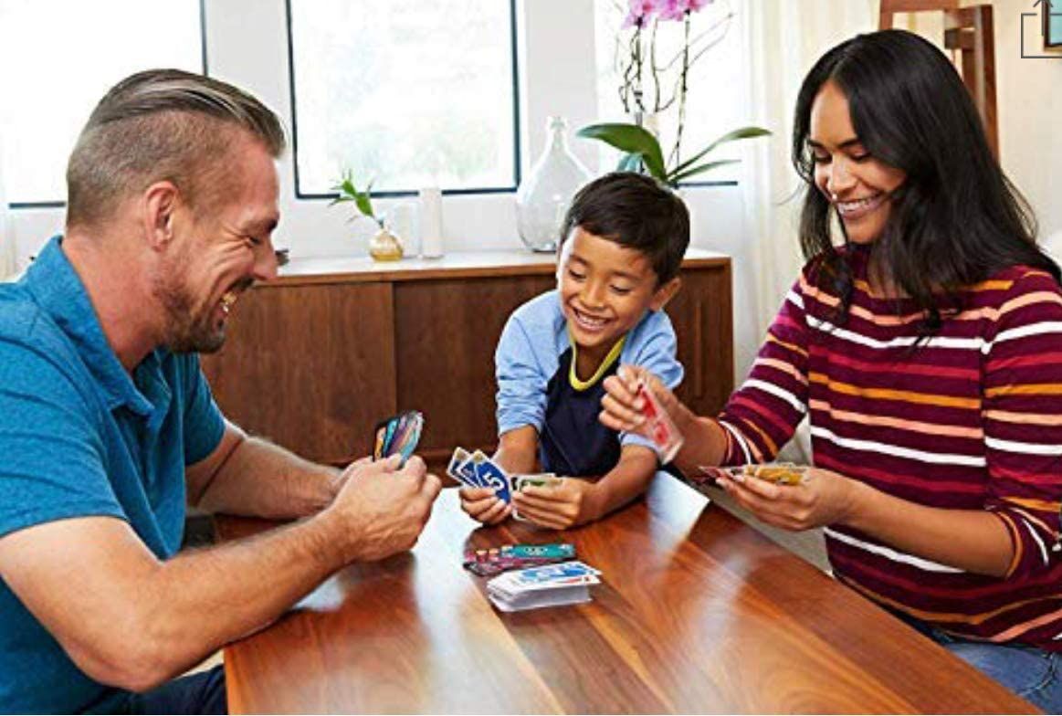 UNO FLIP! Family Card Game, with 112 Cards in a Sturdy Storage Tin, Family Card Game, with 112 Cards in a Sturdy Storage Tin, Makes a Great Gift for 7 Year Olds and Up