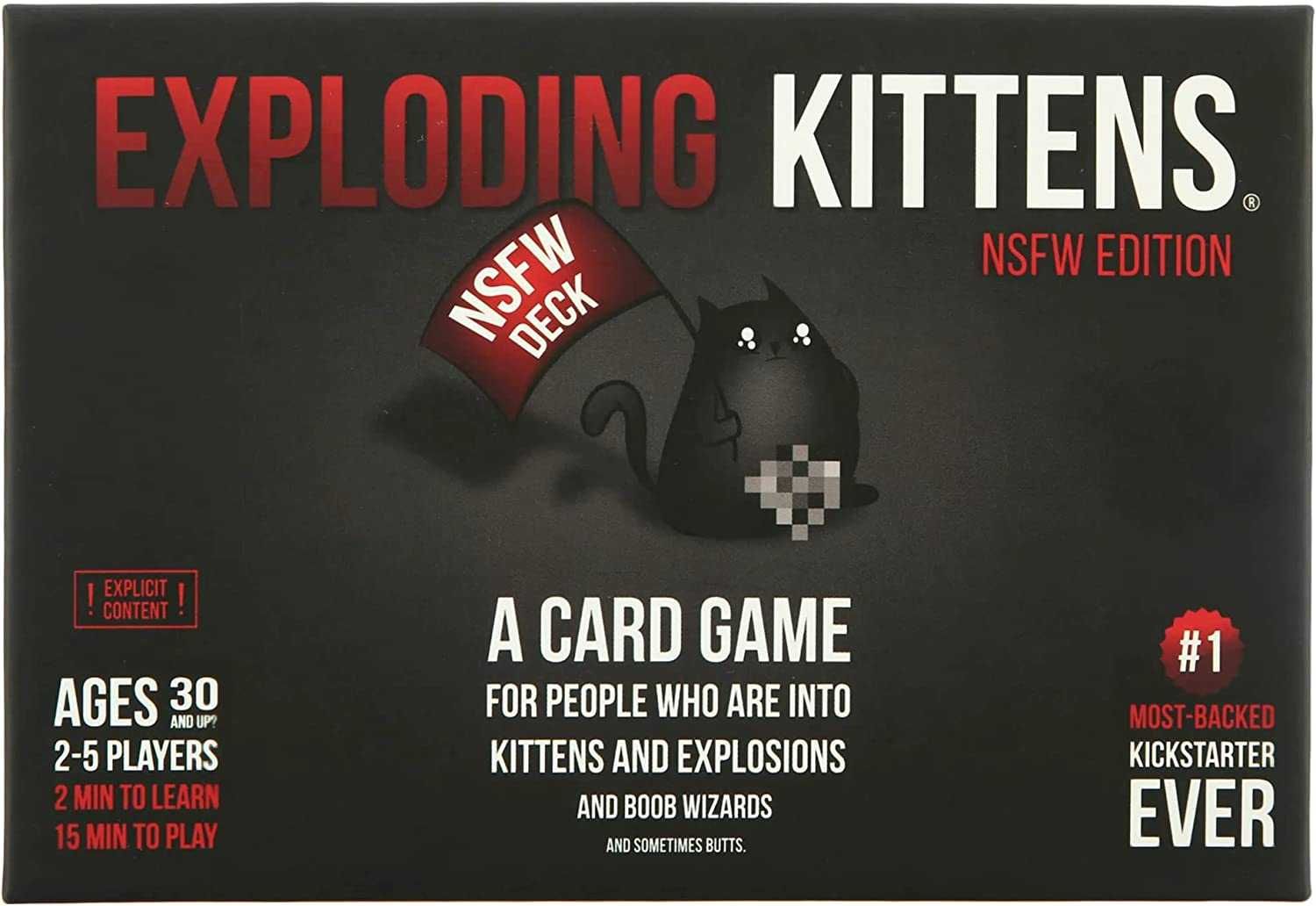 NSFW by Exploding Kittens - Card Games for Adults & Teens - A Russian Roulette Card Game (Package May Vary)