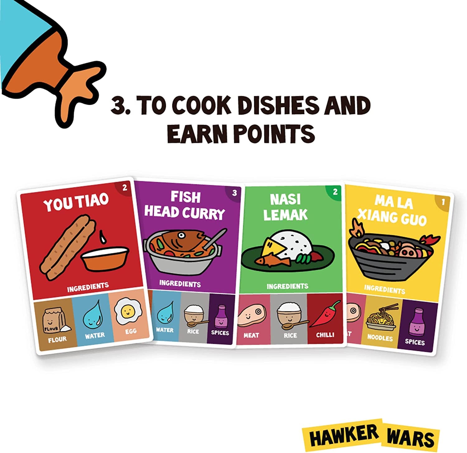 Hawker Wars Card Game - Singaporean Multi-player Card Game