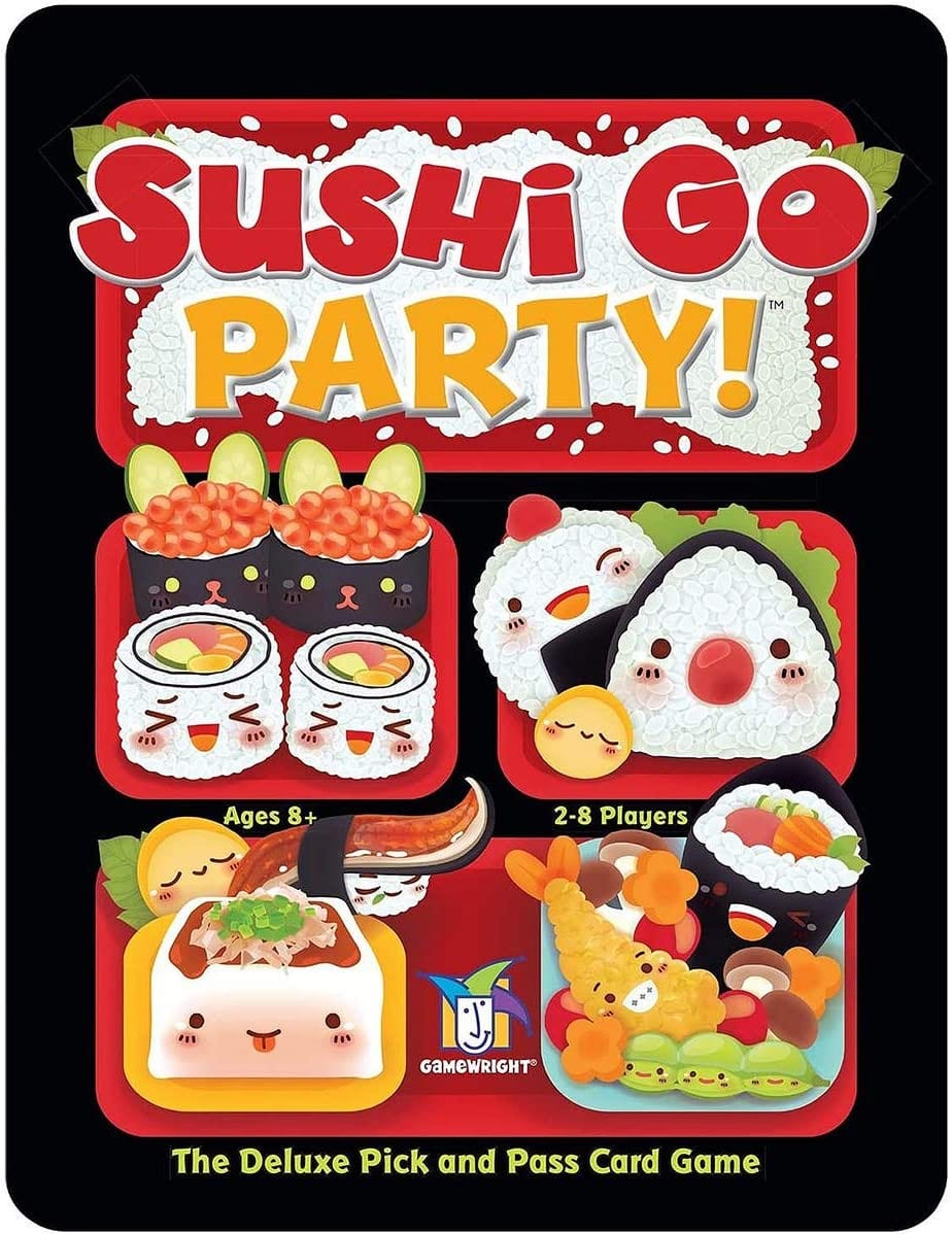 Sushi Go Party! - The Deluxe Pick & Pass Card Game by Gamewright, Multicolored