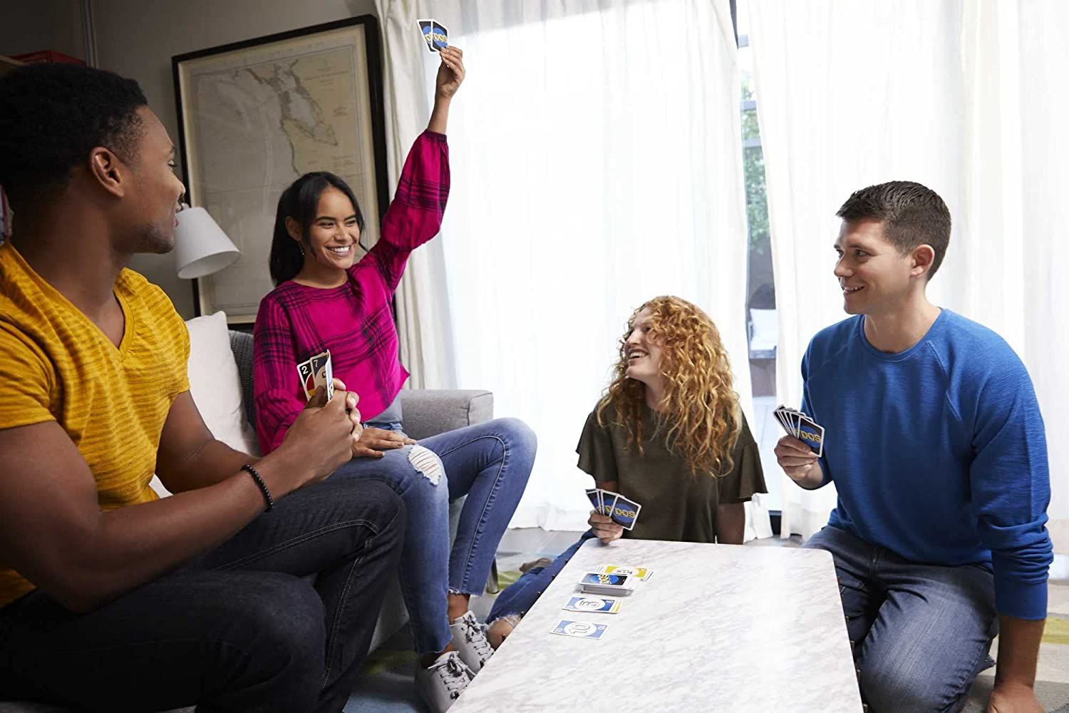 DOS by UNO Card Game, Party, Multiplayer, Great Gifts for Kids and Adults, Family Game for Camping and Travel