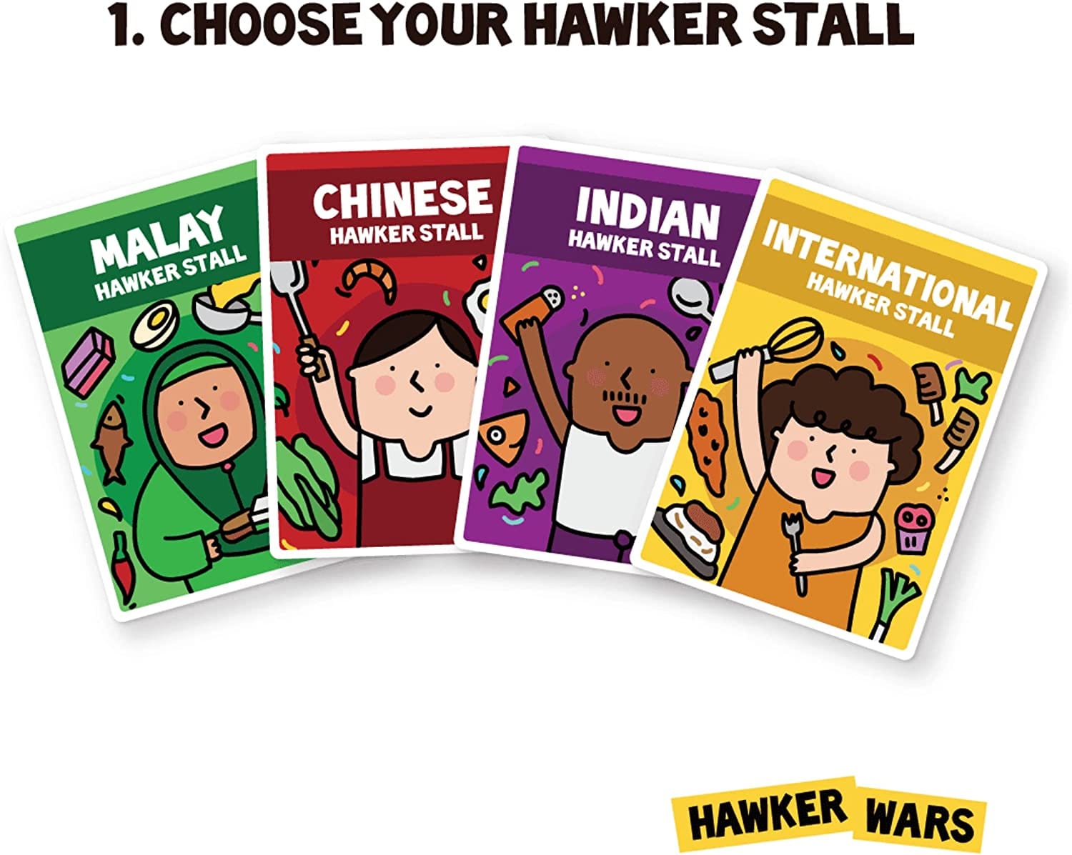 Hawker Wars Card Game - Singaporean Multi-player Card Game
