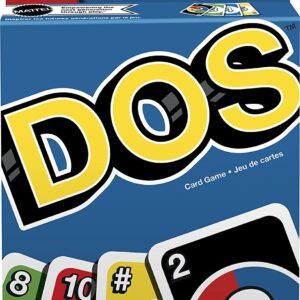 DOS by UNO Card Game, Party, Multiplayer, Great Gifts for Kids and Adults, Family Game for Camping and Travel