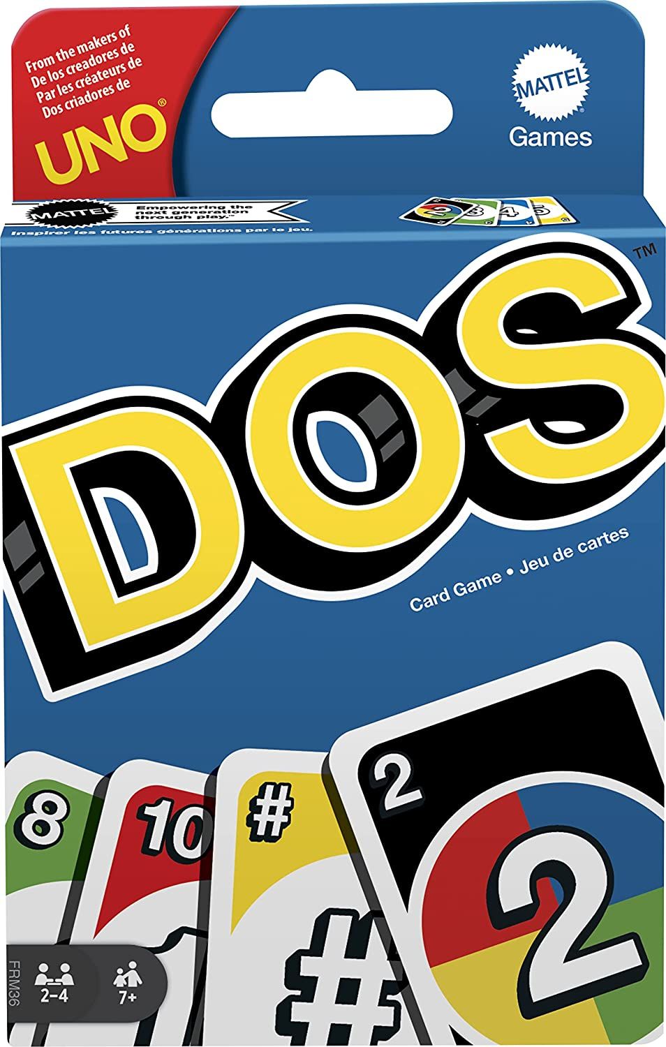 DOS by UNO Card Game, Party, Multiplayer, Great Gifts for Kids and Adults, Family Game for Camping and Travel