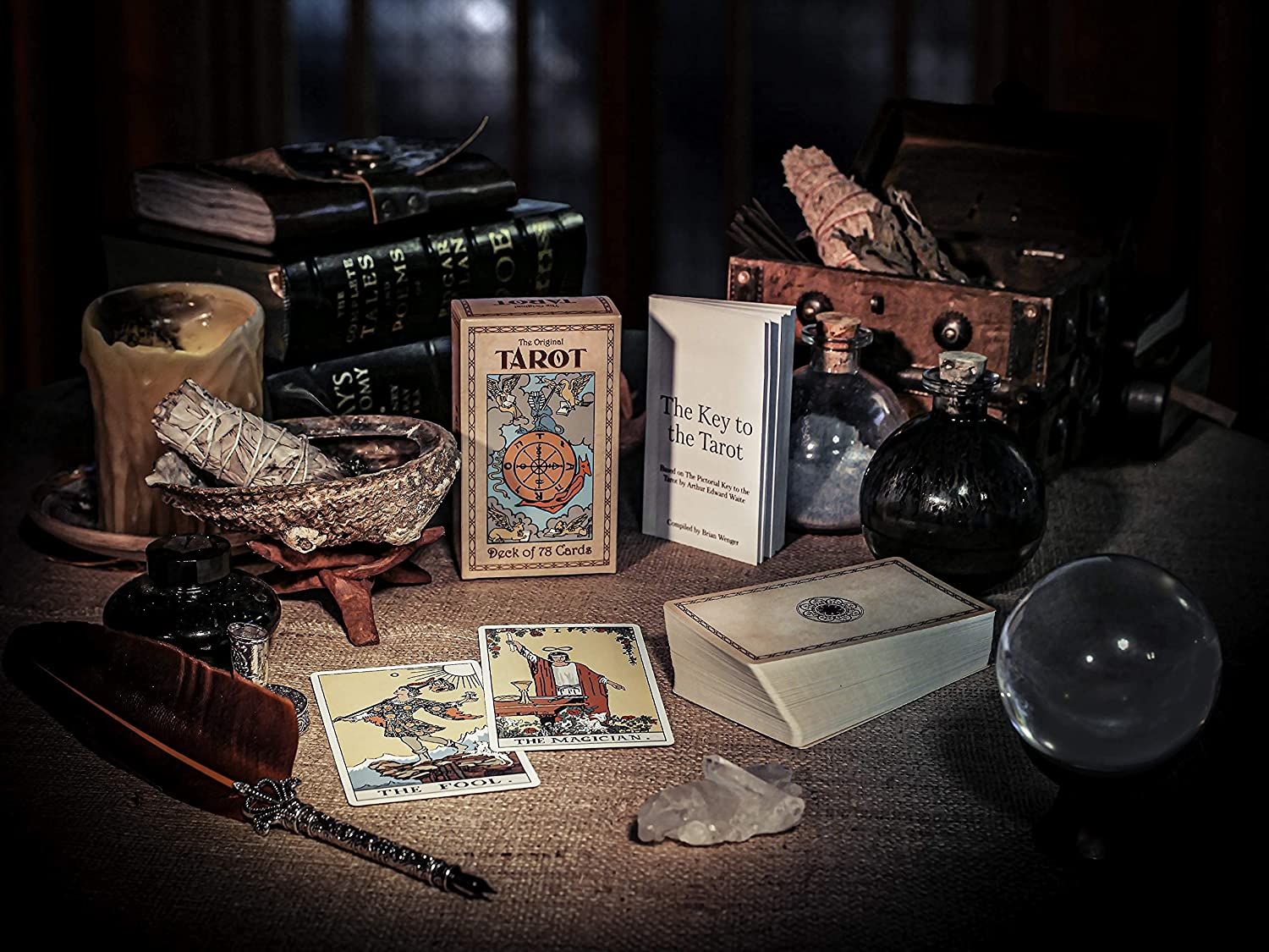 Original Tarot Cards Deck with Guide Book for Beginners, Alternative to Rider Waite Tarot Deck, Includes Colorful Guidebook, Traditional Tarot Cards 78 Deck