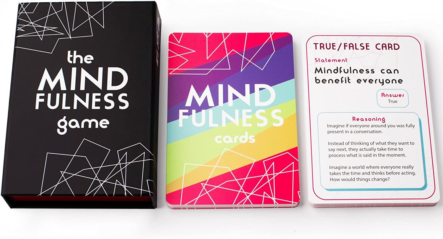 Mindfulness Therapy Games: Social Skills Game That Teaches Mindfulness for Kids, Teens and Adults Effective for Self Care, Communication Skills 40 Cards for Play Therapy