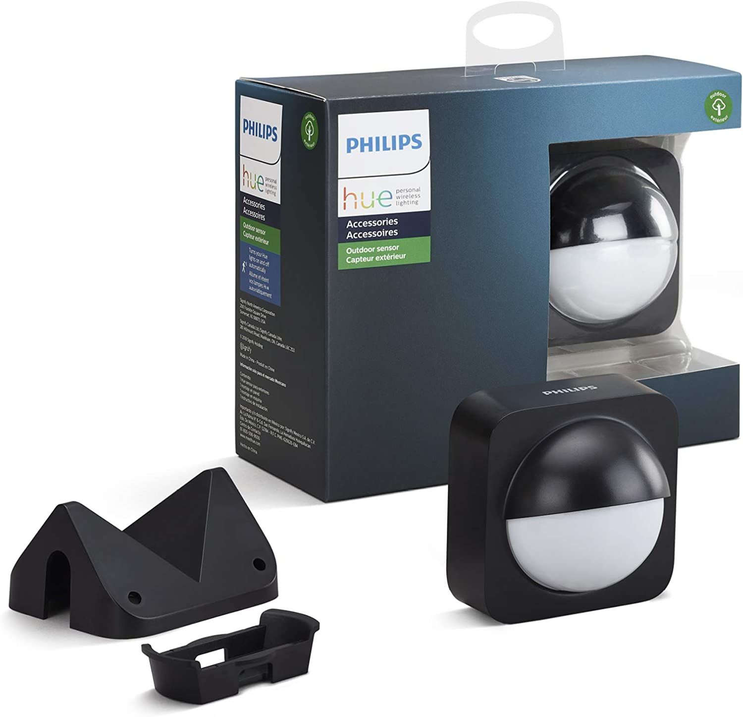 Philips Hue Dusk-to-Dawn Outdoor Motion Sensor, Wireless and Easy to Install, Works with Philips Hue Lights, Hue Bridge Required