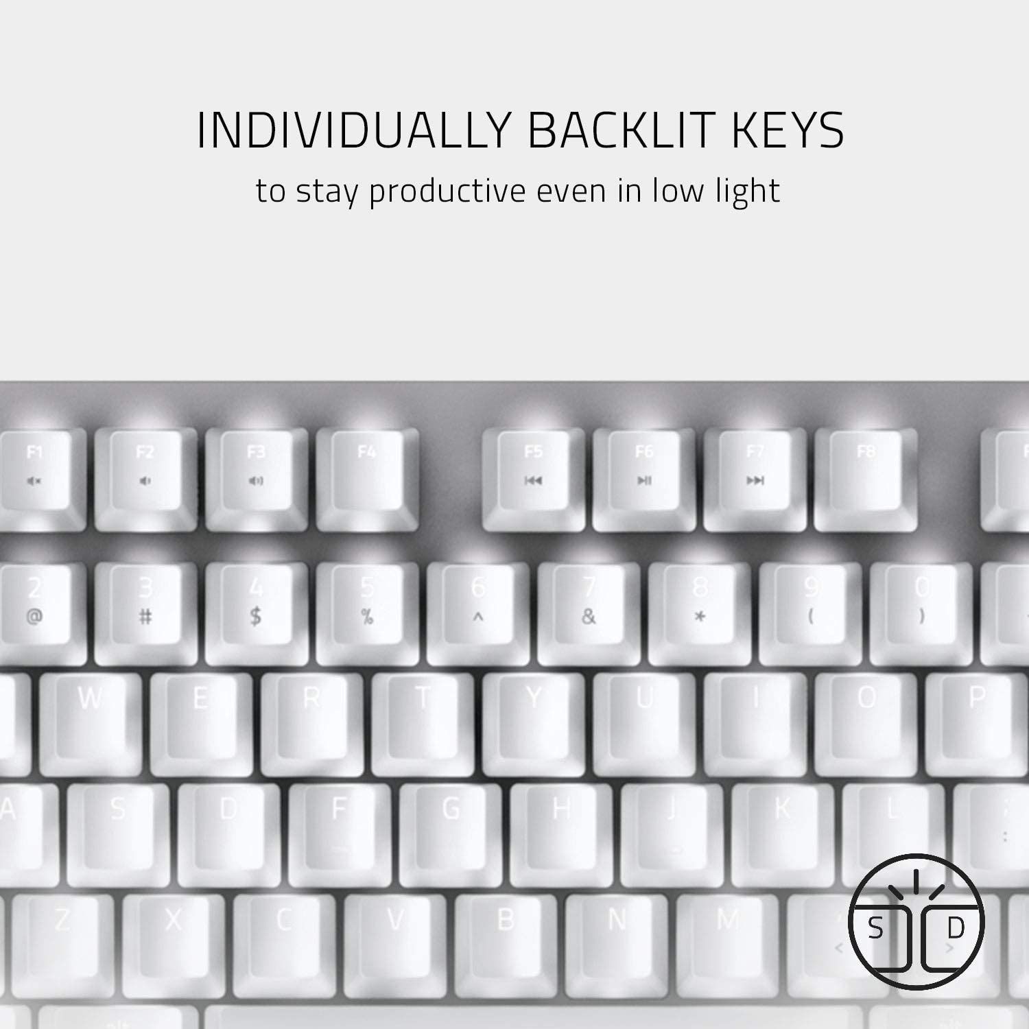 Razer BlackWidow Lite Mechanical Tenkeyless Keyboard - Mercury White
